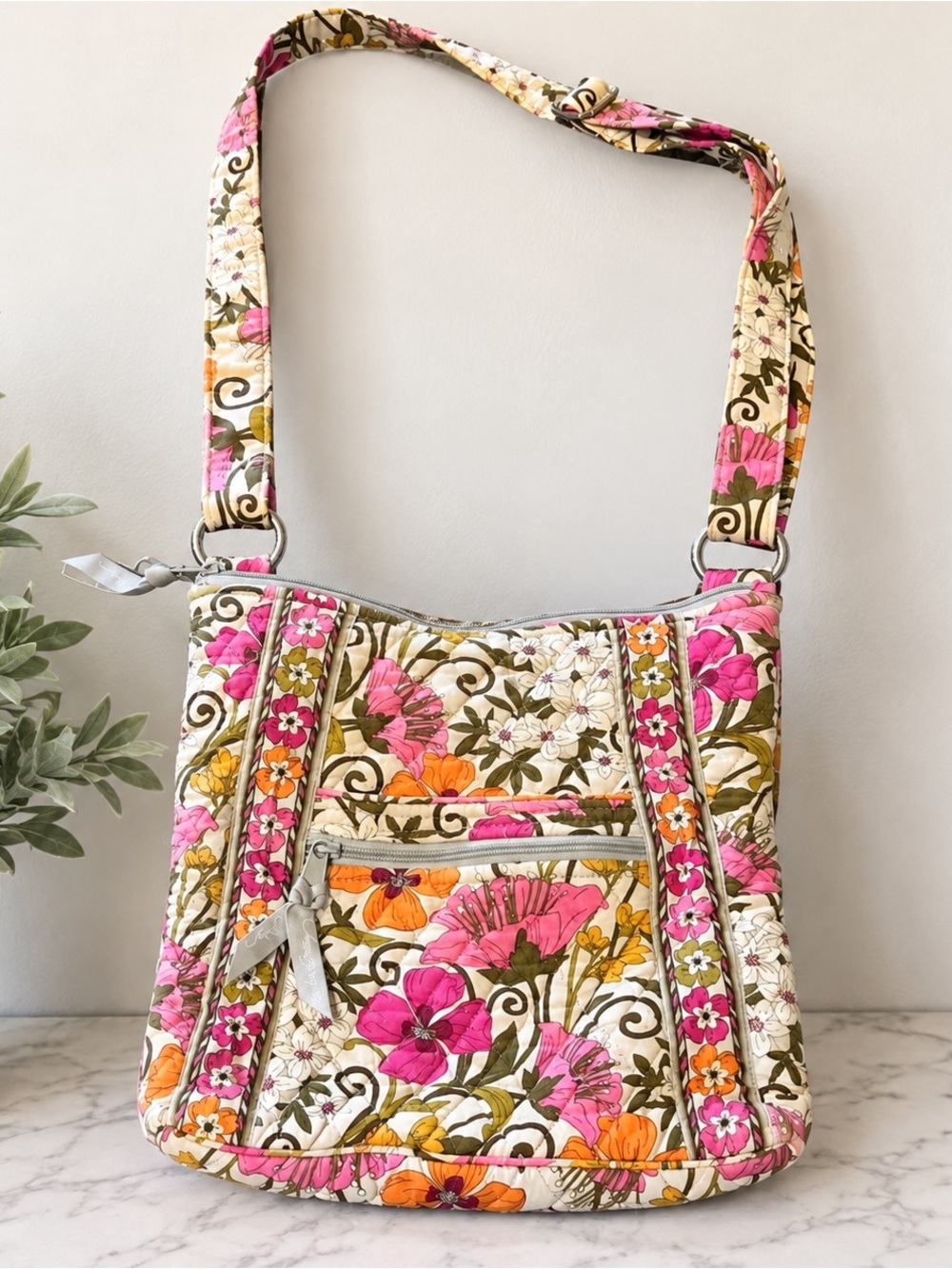 Vera Bradley garden Floral Crossbody Bag L